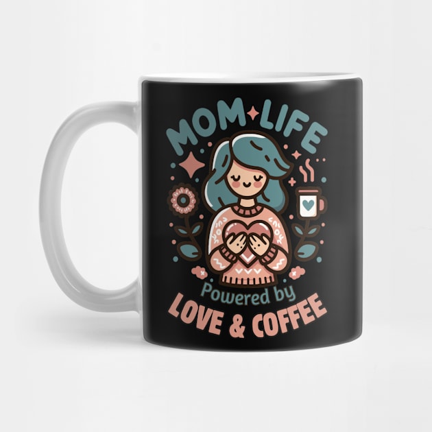 Mom Life Powered By Love & Coffee | Mom Life quote | Best Mother's Day Gift by Nora Liak